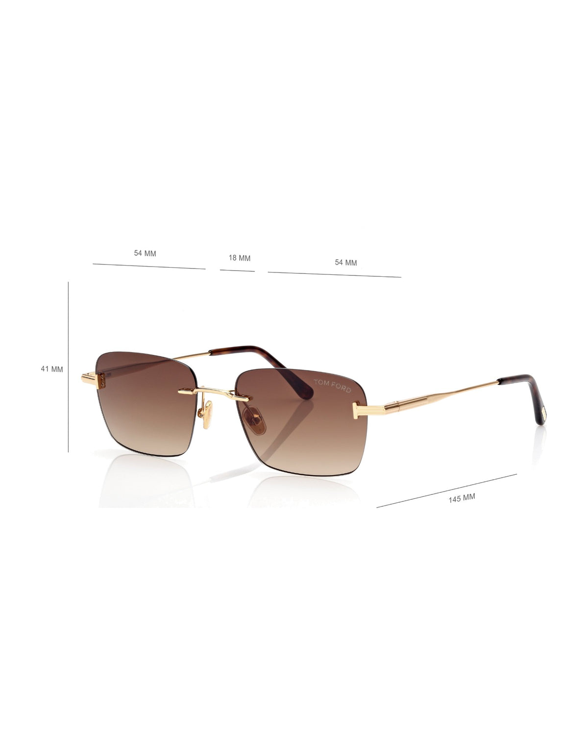 Tom Ford Jake-02 Unisex-Sonnenbrille gold Bild 4