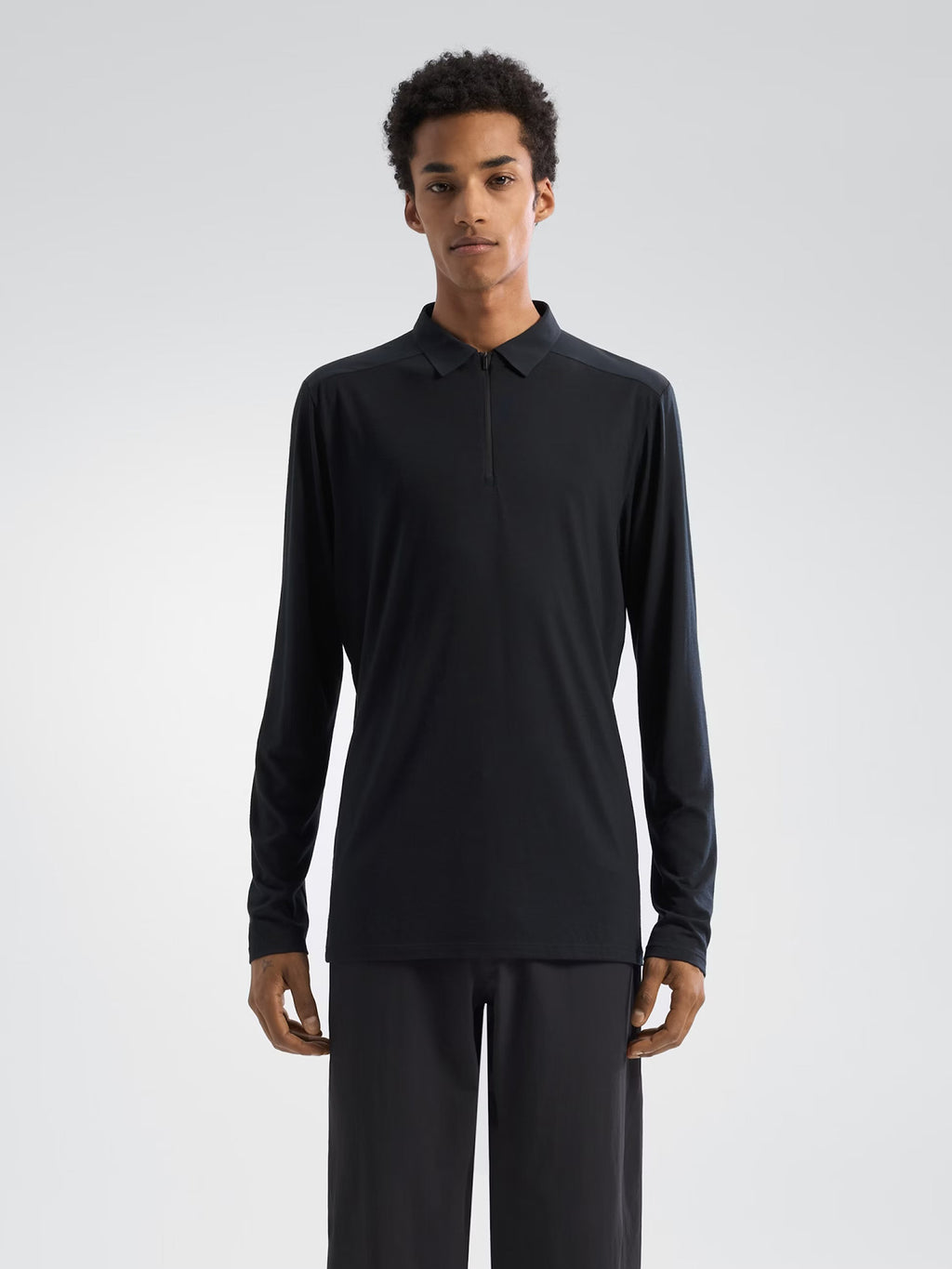 Veilance Arc'teryx Frame Longsleeve Polo Herren schwarz schwarz Bild 1