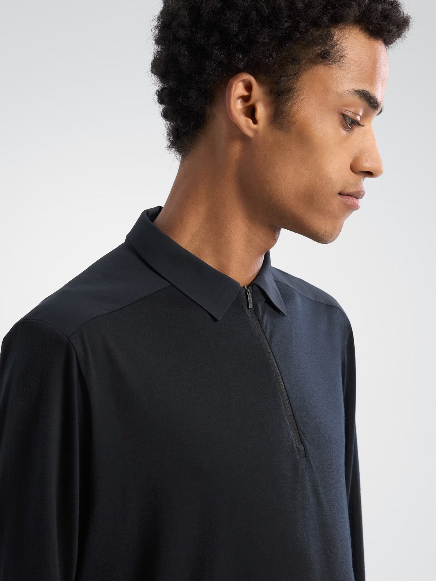Veilance Arc'teryx Frame Longsleeve Polo Herren schwarz schwarz Bild 2