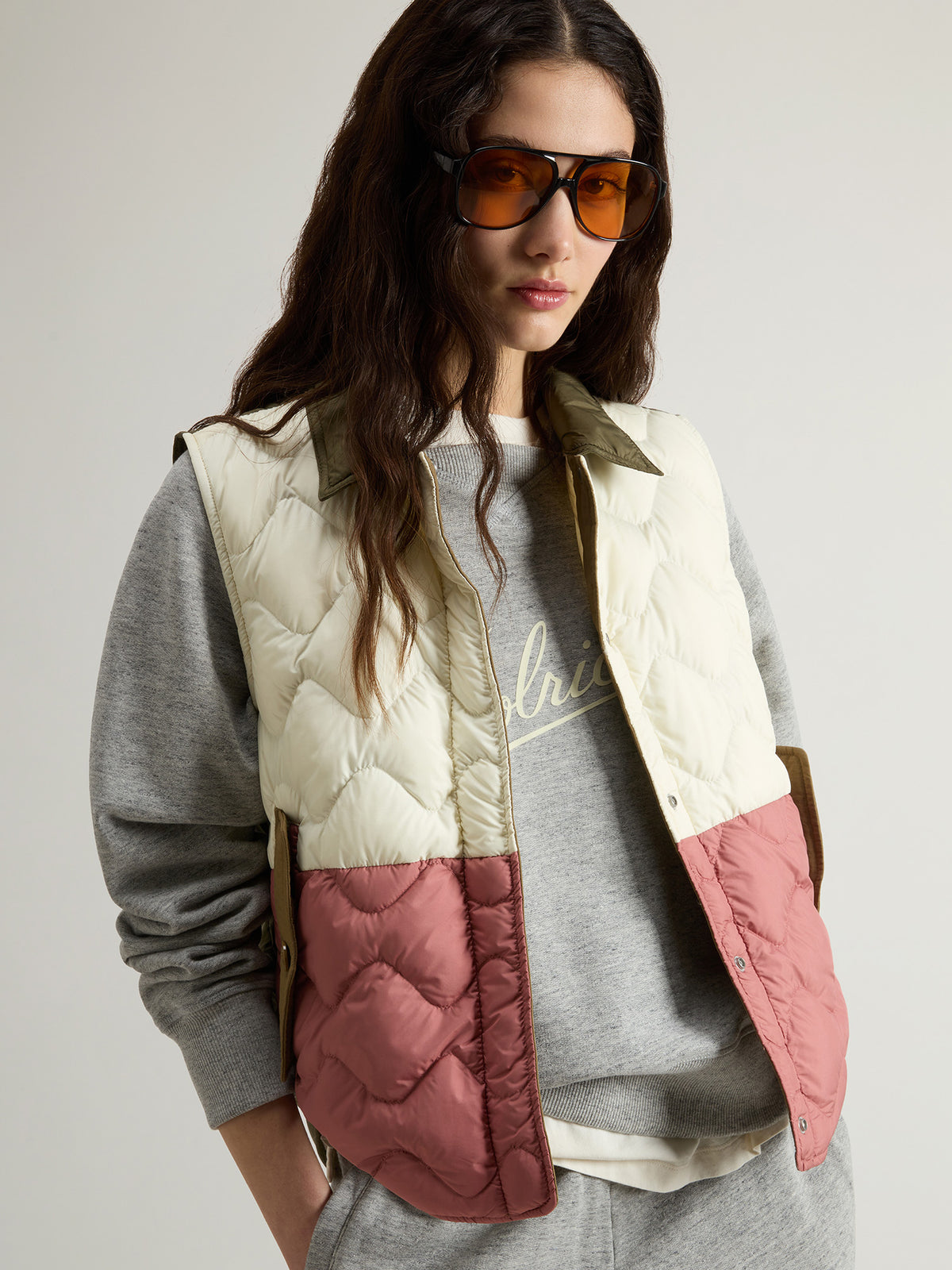 Woolrich Heritage Weste Damen rosa rosa Bild 4
