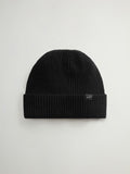Woolrich Knitted Ribbed Mütze Unisex schwarz schwarz Bild 1