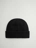 Woolrich Merino Wool Logo Mütze Unisex schwarz schwarz Bild 2