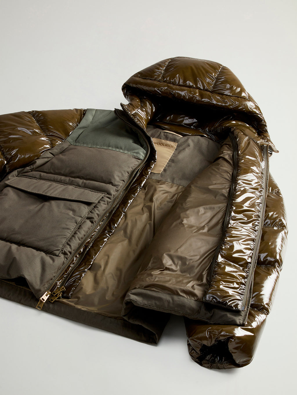 Woolrich Mixmedia Convertible Puffer Jacke Herren olive olive Bild 6